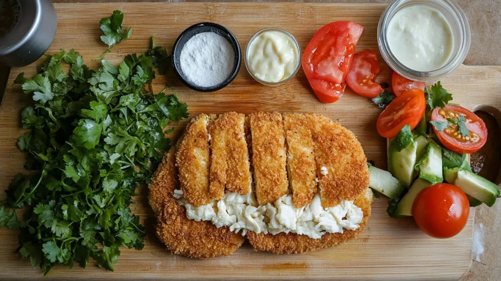 Step-by-step process of making a chicken cutlet sandwich