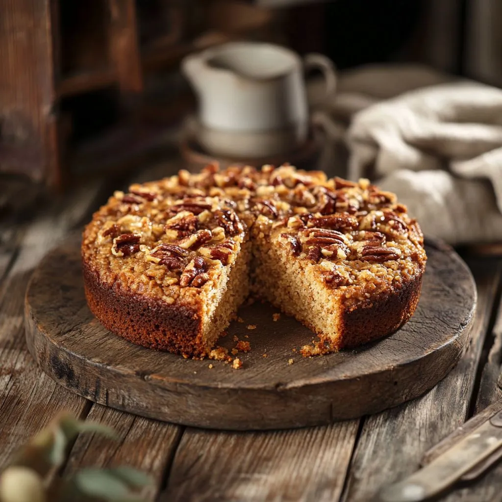 Classic oatmeal cake with coconut-pecan topping.