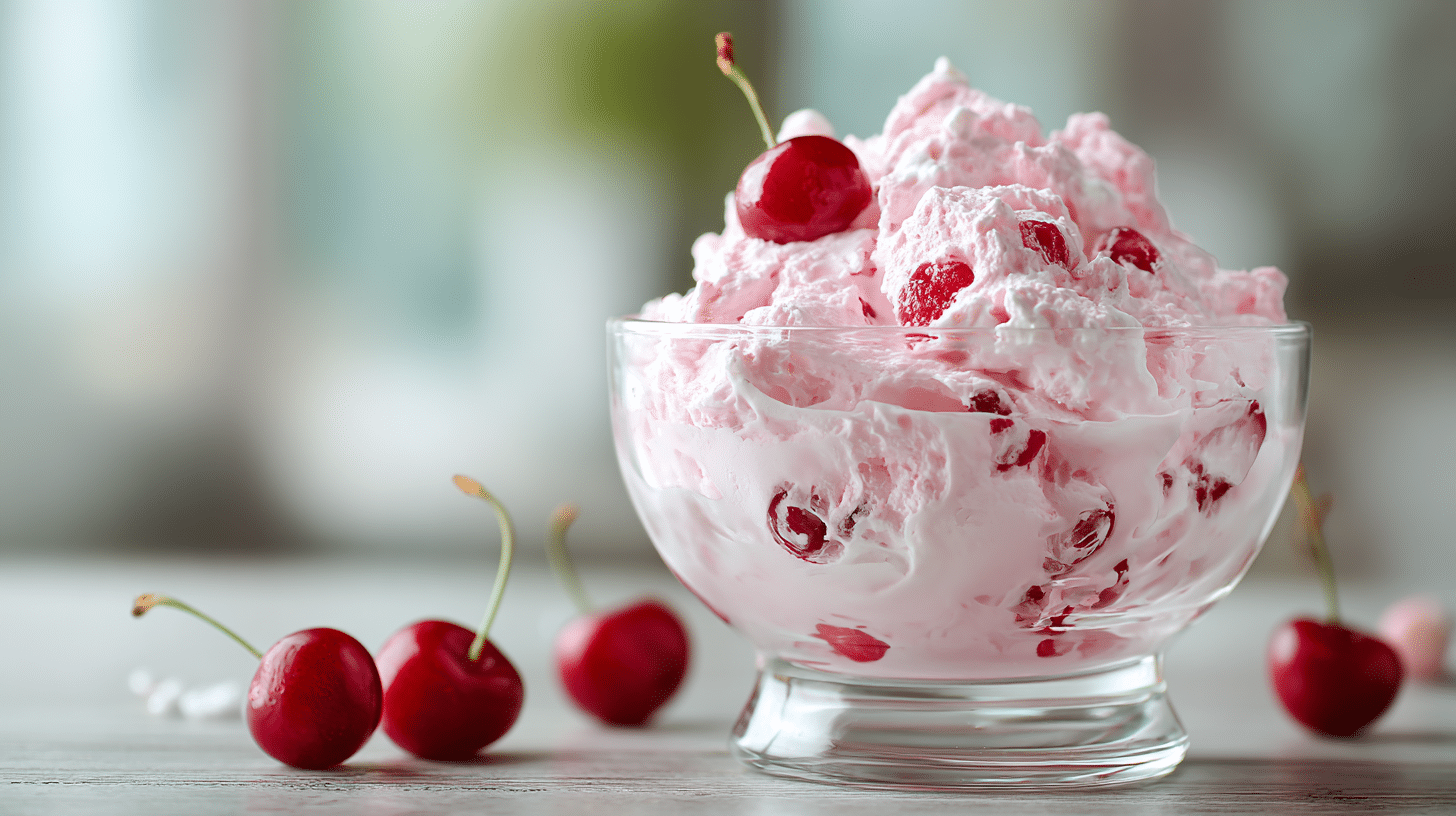 Cherry fluff dessert