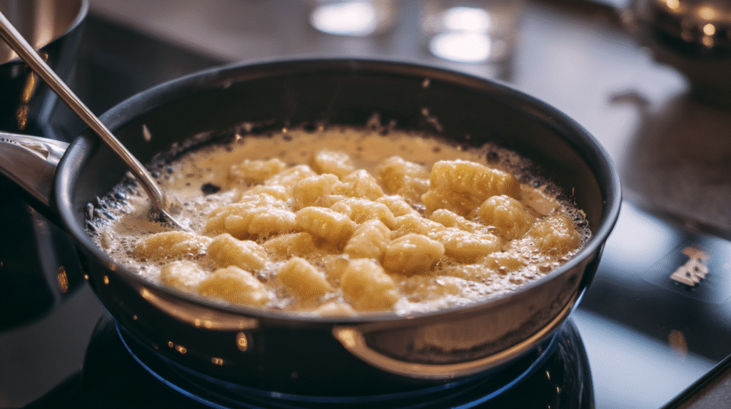 Steps for making millionaire gnocchi