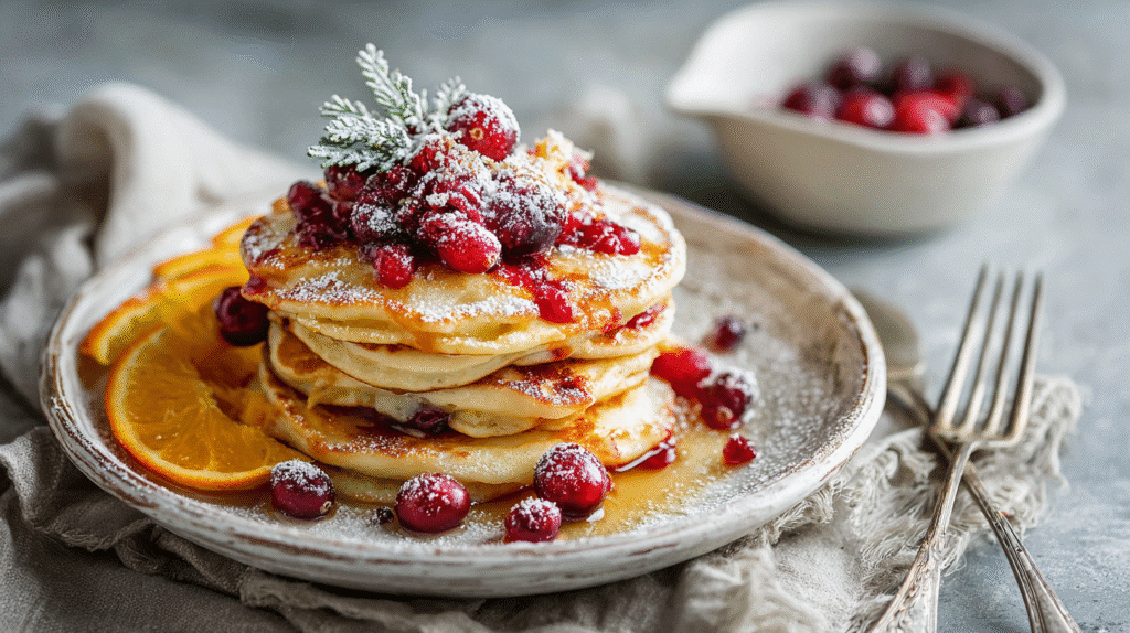 Cranberry orange pancakes