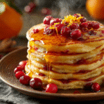 Bright, Fluffy Cranberry Orange Pancakes