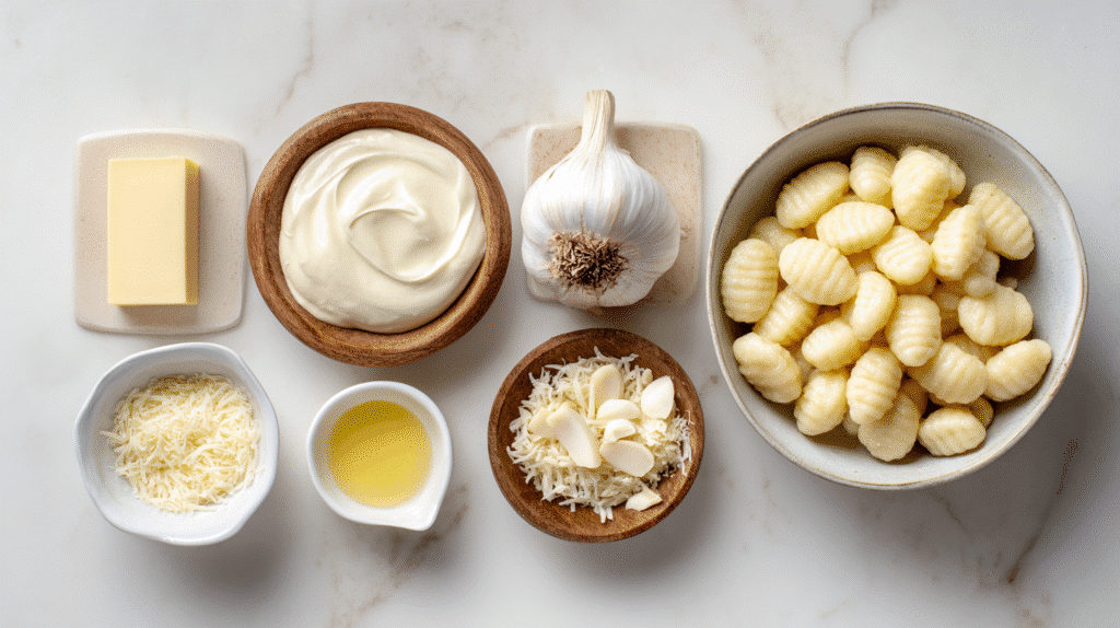 Ingredients for millionaire gnocchi
