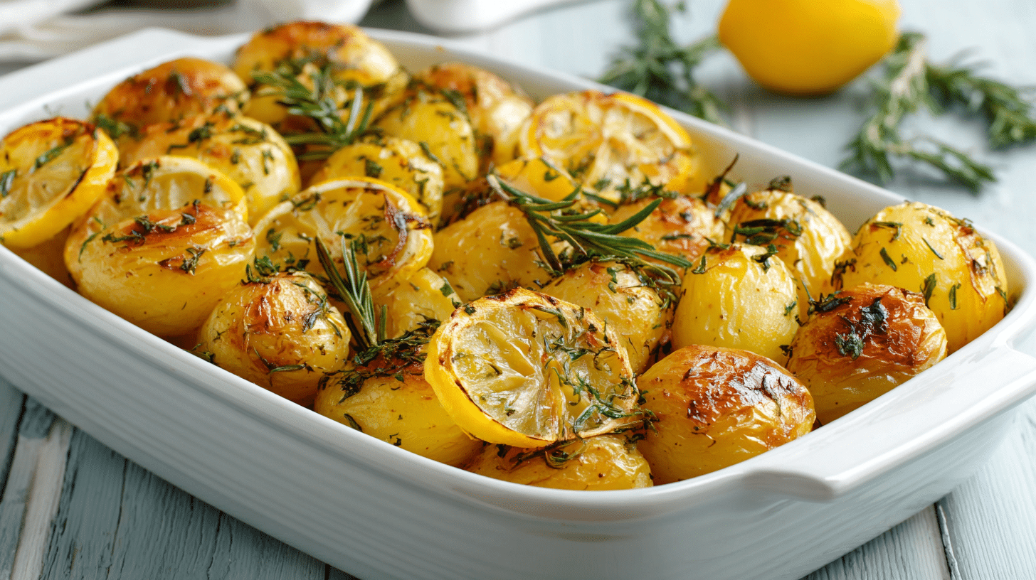 Lemon Greek potatoes