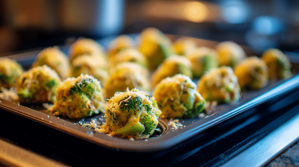Steps for making broccoli cheddar poppers