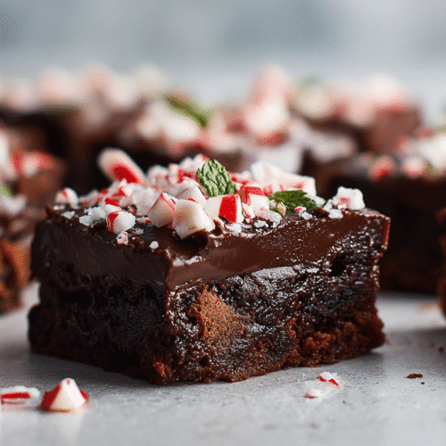 Peppermint fudge brownies