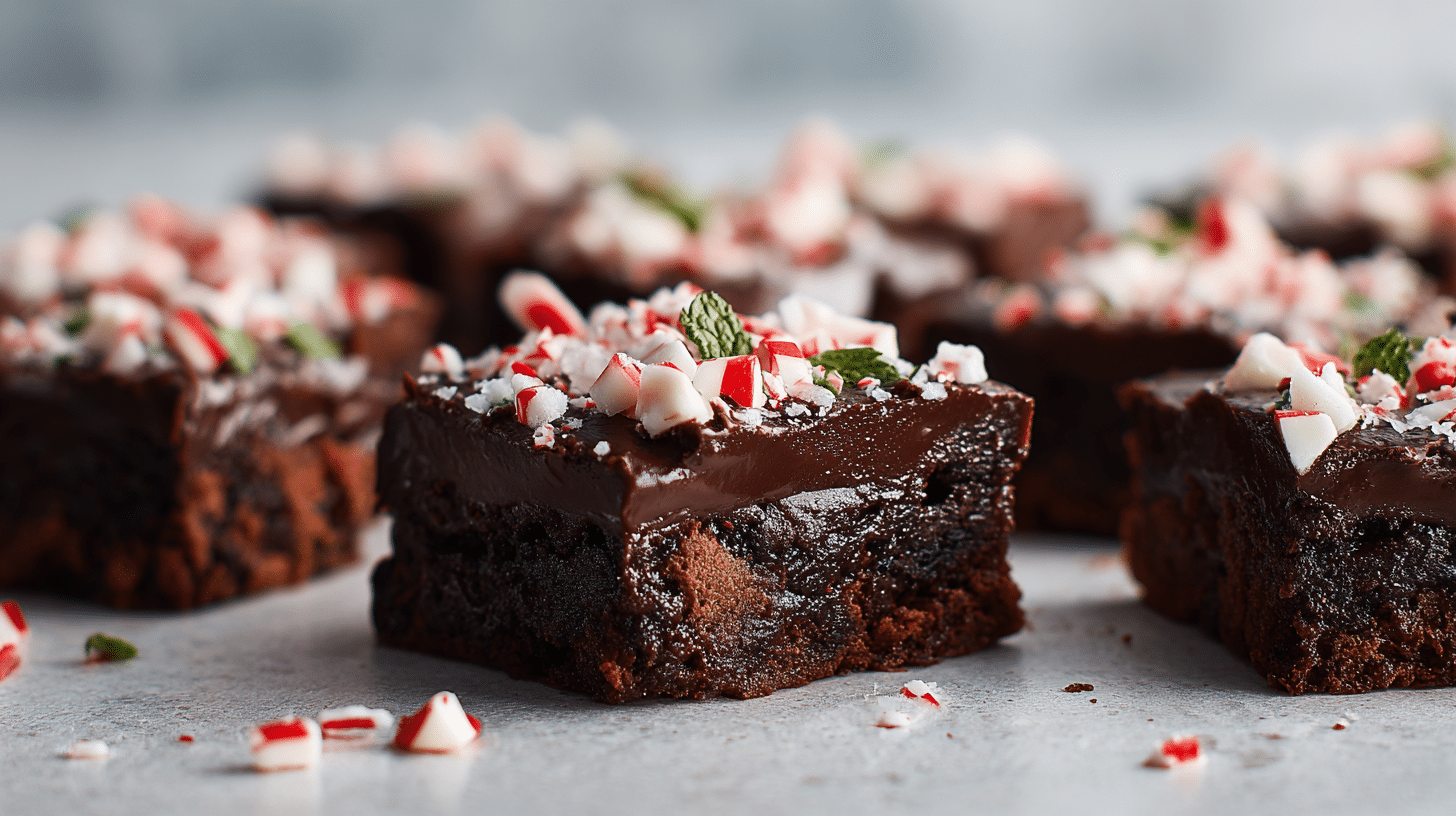 Peppermint fudge brownies