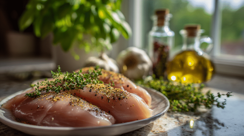 Ingredients for oven-baked chicken breast recipe