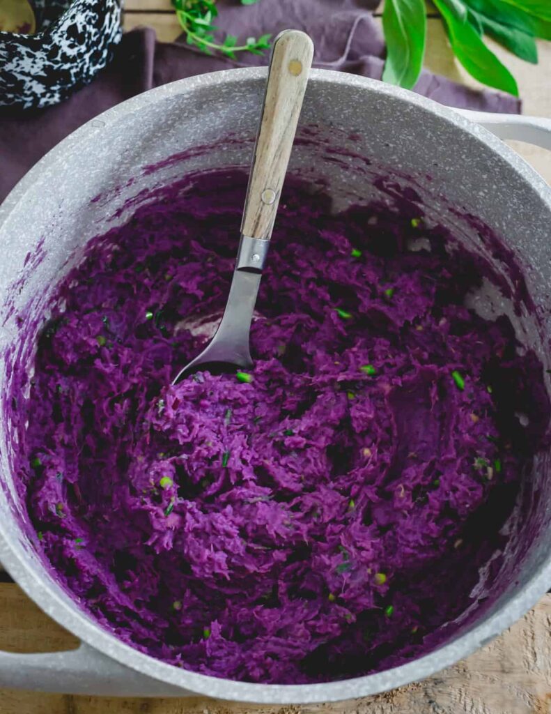 Mashed Purple Sweet Potatoes