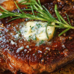 Pan steak with garlic butter