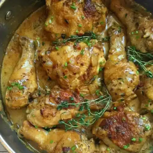 Delicious Chicken with Mustard dish served on a plate