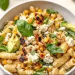 Delicious Street Corn Pasta Salad with fresh ingredients