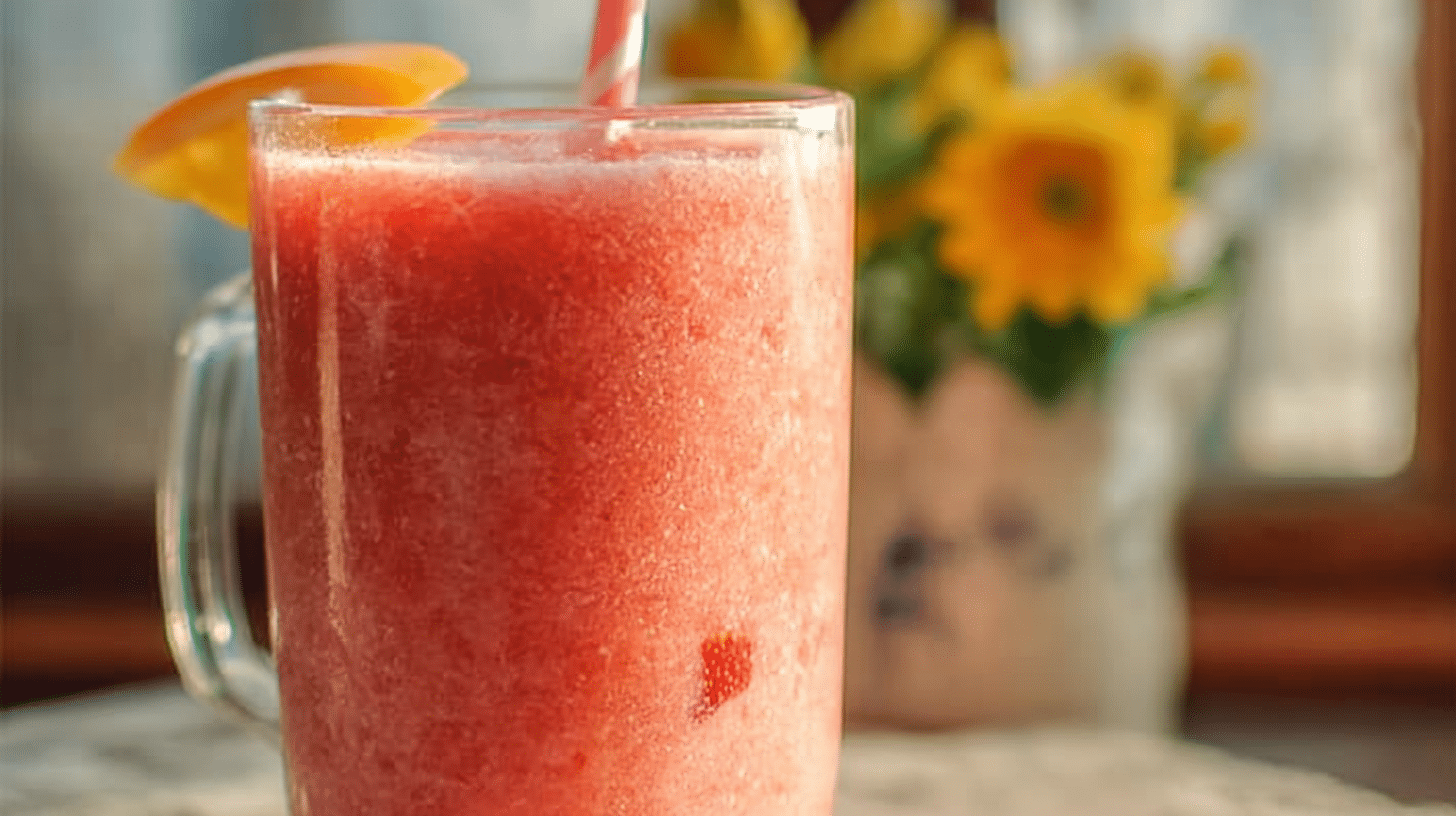 Bright Breakfast Smoothie with fruits and greens in a glass