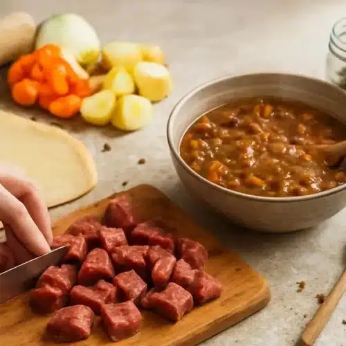 Savory beef stew hand pies with flaky crust and rich filling