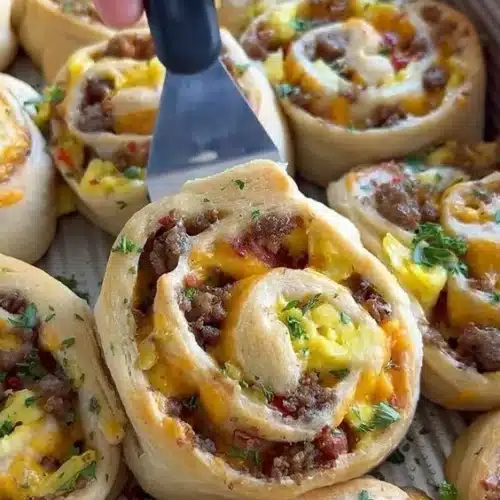 Savory breakfast rolls filled with delicious ingredients for a satisfying morning meal.