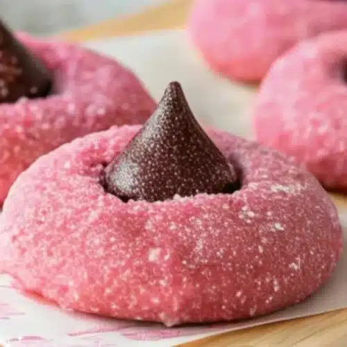 Delicious Strawberry Kiss Cookies topped with fresh strawberries