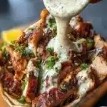 Delicious Chicken Shawarma served with creamy garlic sauce