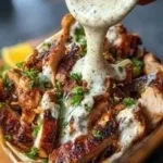 Delicious Chicken Shawarma served with creamy garlic sauce