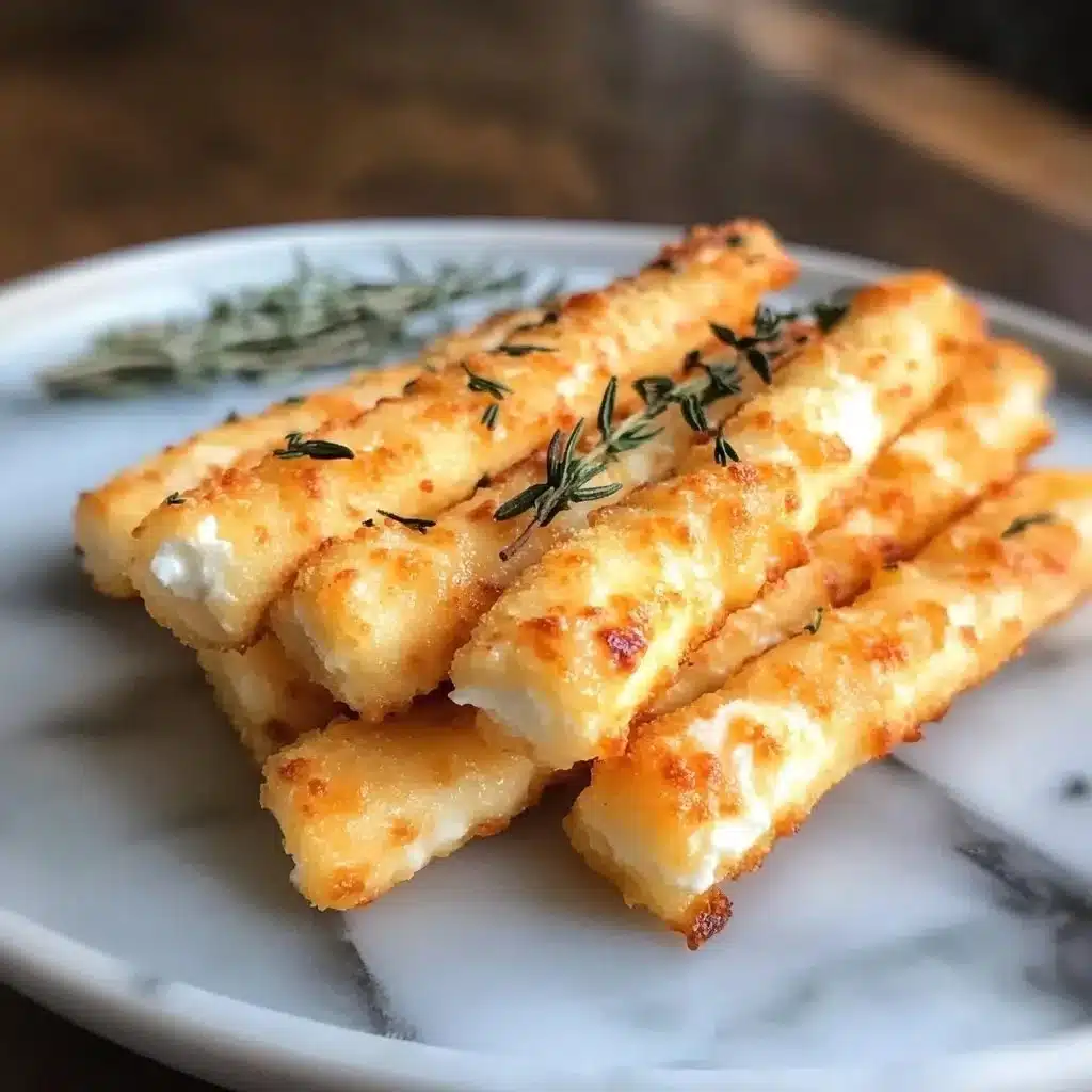 Plate of irresistible cottage cheese sticks ready to serve as a delicious snack