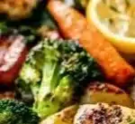 Sheet Pan Lemon Herb Chicken and Vegetables with fresh herbs and vibrant colors