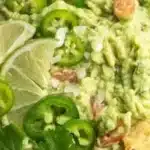 Bowl of easy guacamole made with fresh avocado and spices